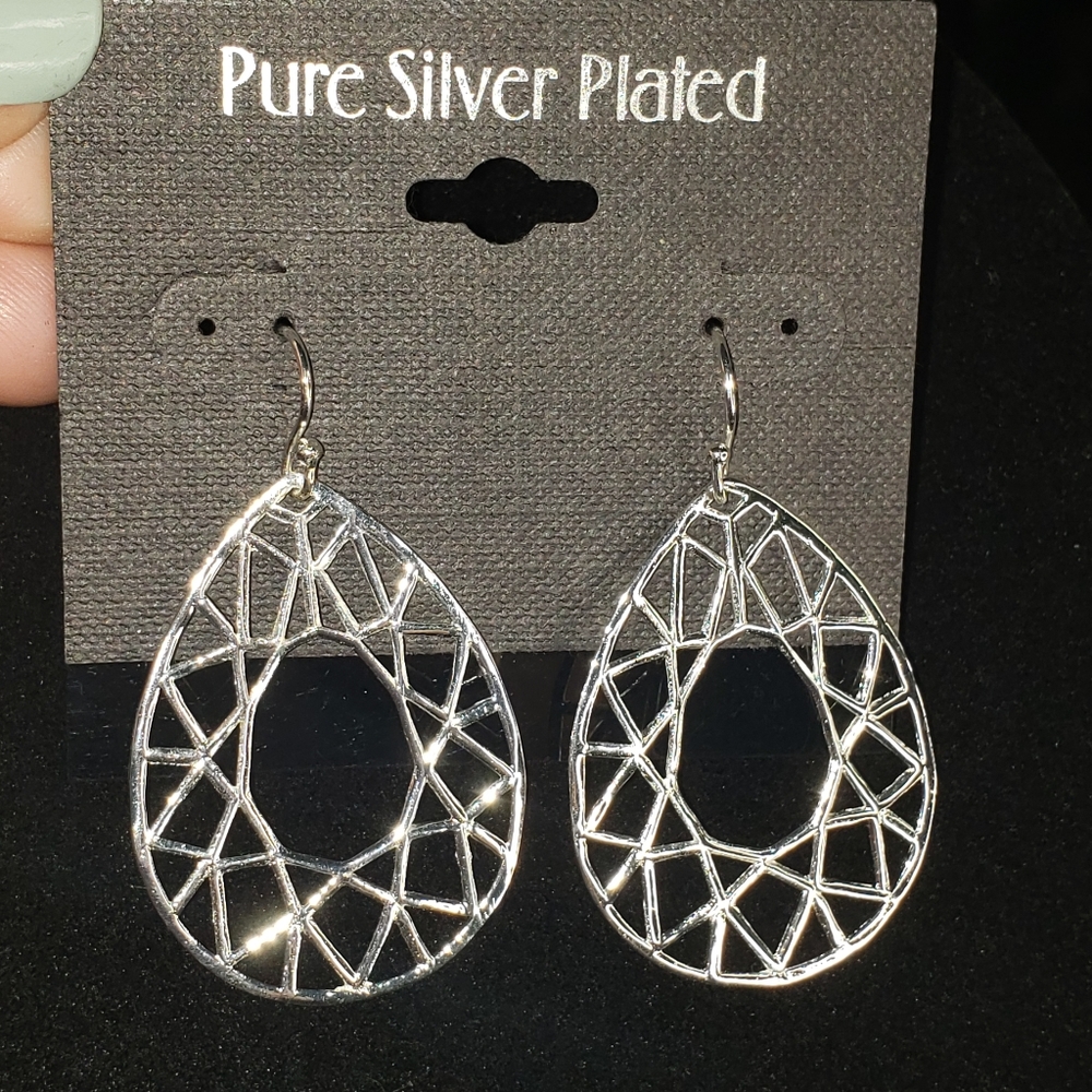 Pure Silver Plated Earrings